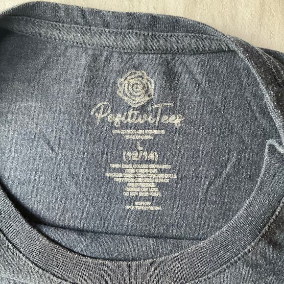 Positive Tees Girl’s Short Sleeve T-shirt Size L (12/14), Blue, Mama Mama - Picture 6 of 7